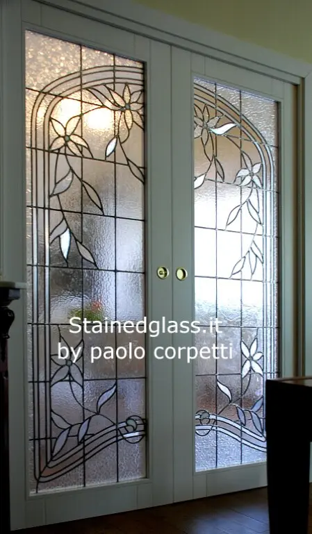 vetrata d'arte per porta