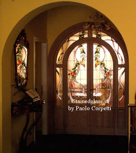 vetrata artistica per porta