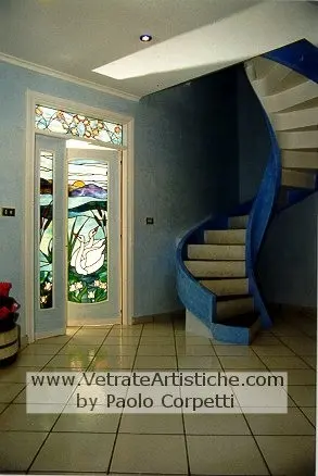 vetrata artistica per porta