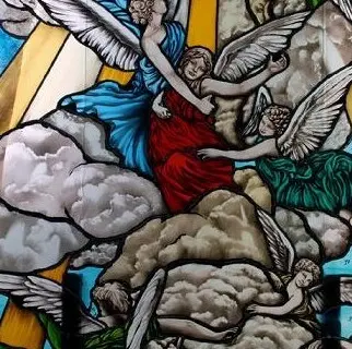 vetrata artistica per cimitero
