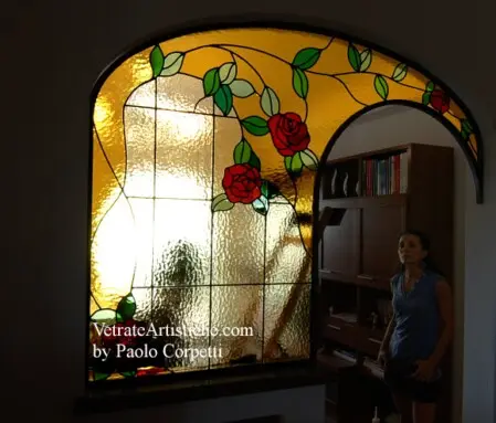 vetrata artistica per arco