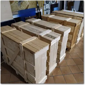 come si imballano le vetrate d'arte