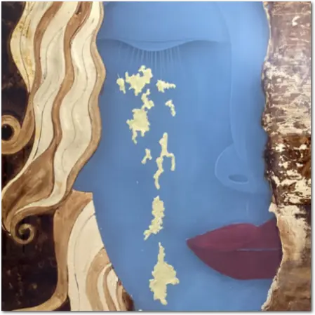 vetrofusione con foglia oro