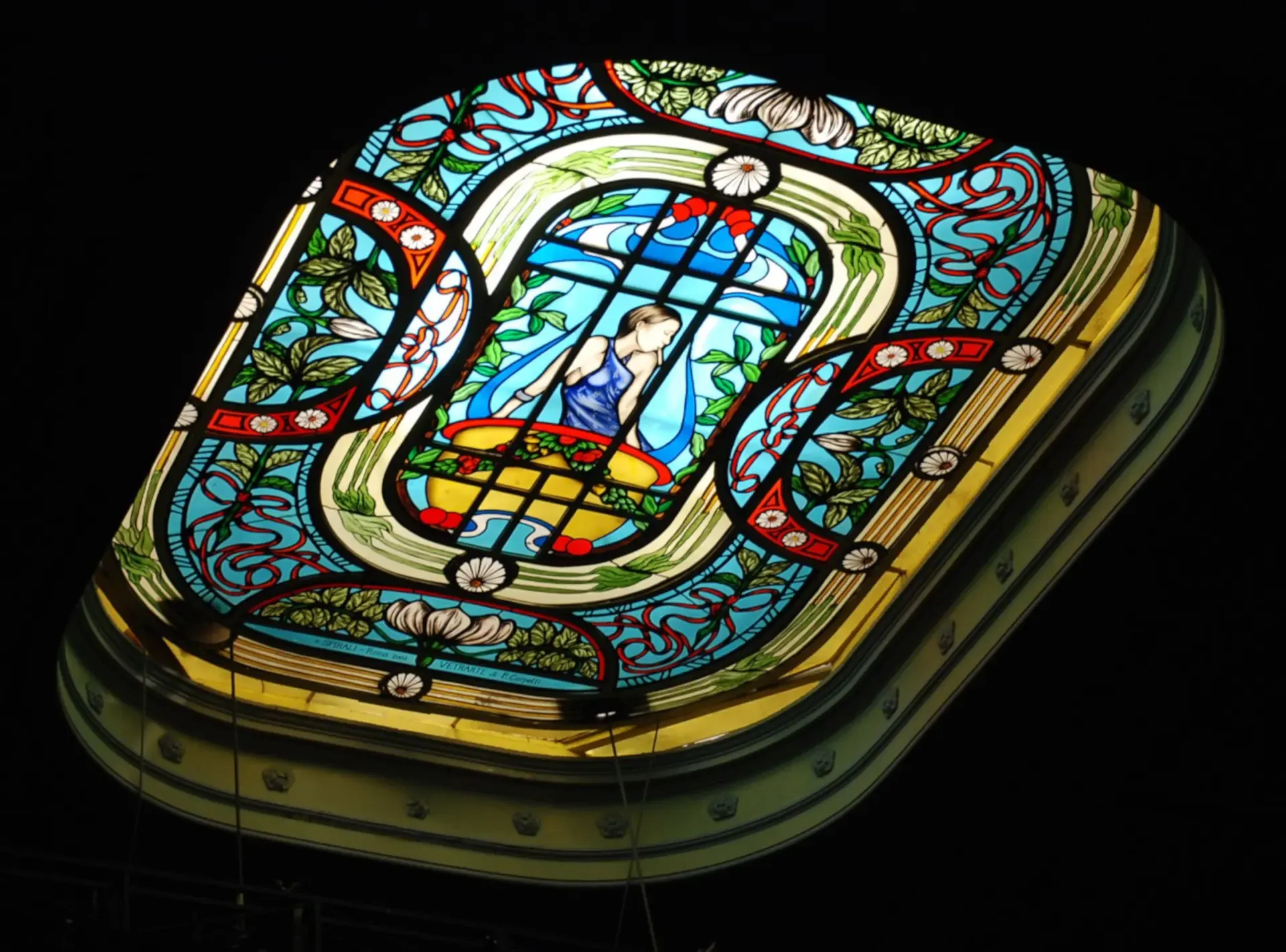 vetrate artistiche per il salone margherita
