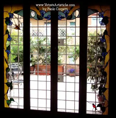 vetrata artistica stile liberty