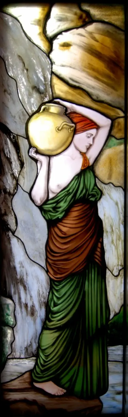 vetrata artistica a grisaglia