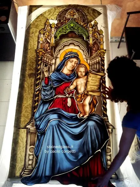 vetrata artistica d'arte sacra