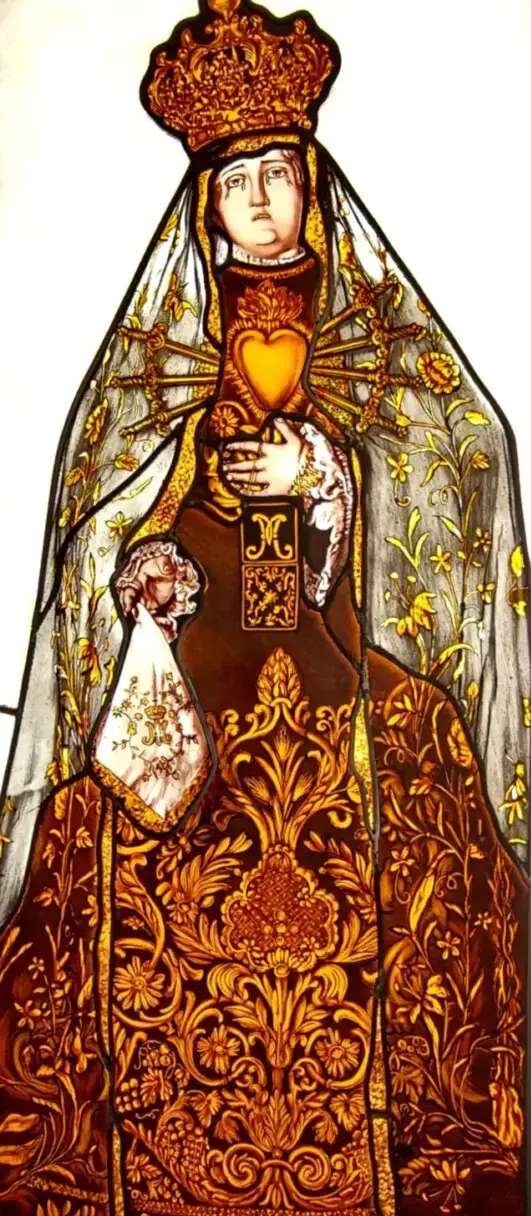 vetrata artistica madonna sette spade