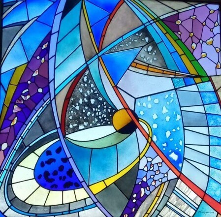 vetrata artistica moderna per chiesa