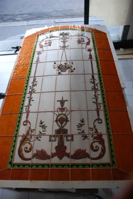 vetrata tiffany per porta