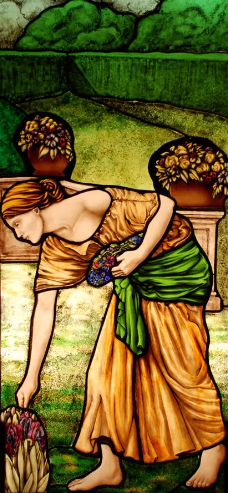 vetrata a grisaglia rilegata a piombo