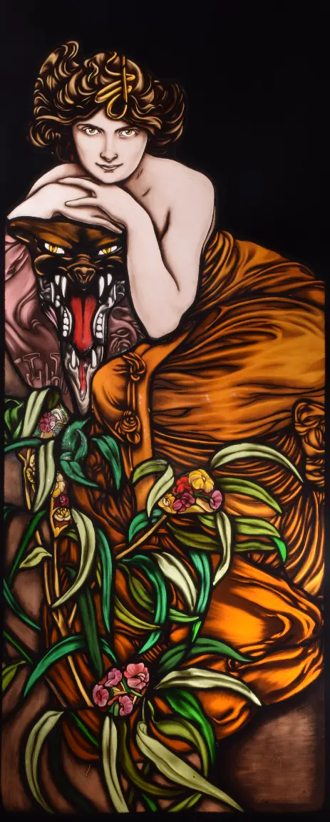 Vetrata artistica mucha