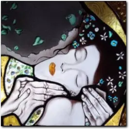 immagine di vetrate di klimt